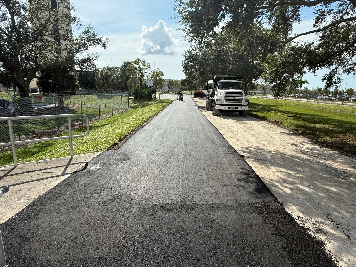 Airport paving in progress