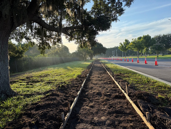 JW Mitchell High School concrete sidewalk and ADA ramps
