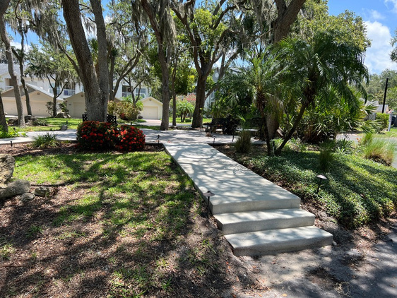 Sidewalk path and stair system